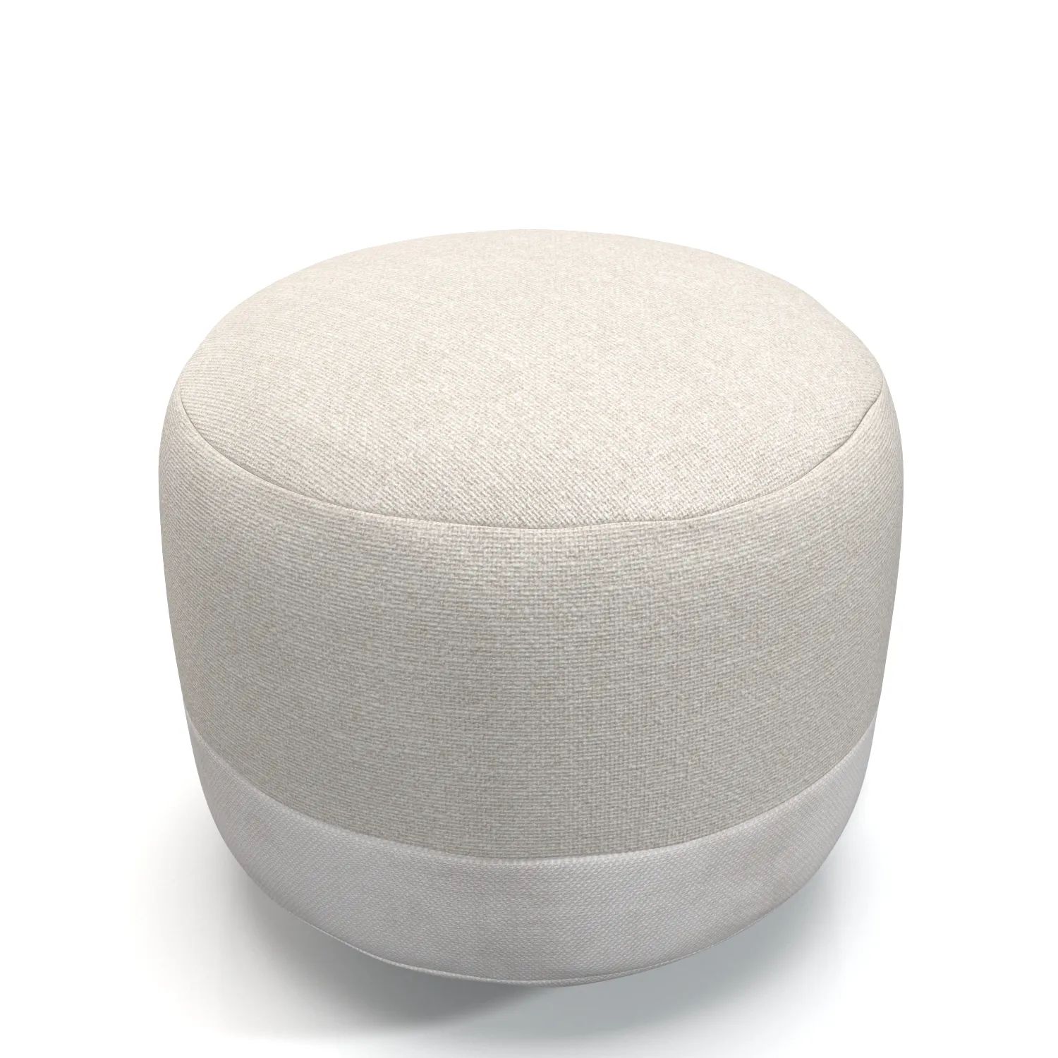 Cotton Canvas Round Pouf 3D Model_06